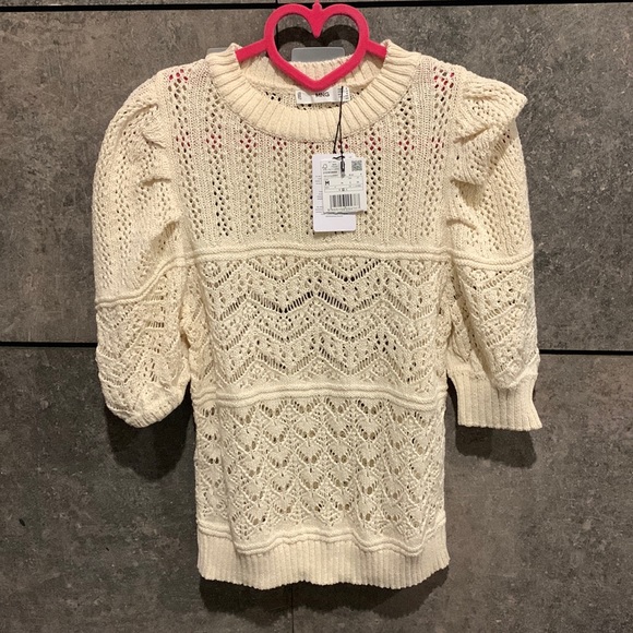 Mango Tops - Mango London 🇬🇧 Crochet Top Size M